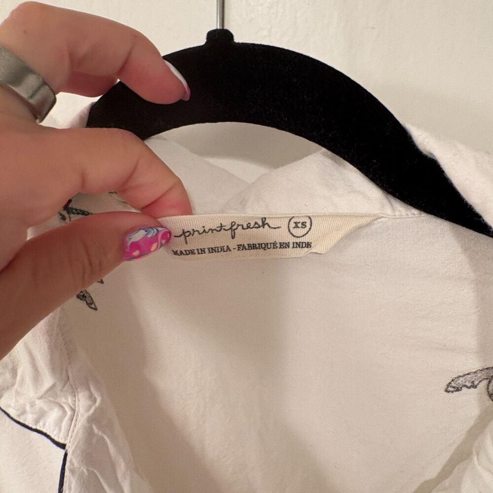 Printfresh Embroidered Button Up Unicorn Sleep Sh… - image 4